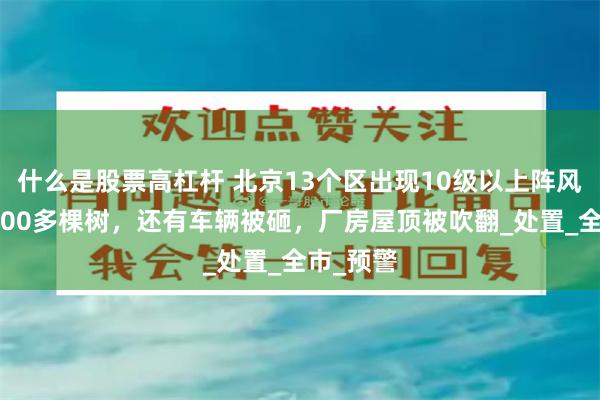 什么是股票高杠杆 北京13个区出现10级以上阵风！倒了400多棵树，还有车辆被砸，厂房屋顶被吹翻_处置_全市_预警