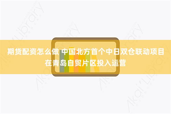 期货配资怎么做 中国北方首个中日双仓联动项目在青岛自贸片区投入运营