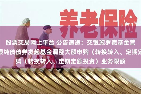 股票交易网上平台 公告速递：交银施罗德基金管理有限公司关于交银纯债债券发起基金调整大额申购（转换转入、定期定额投资）业务限额