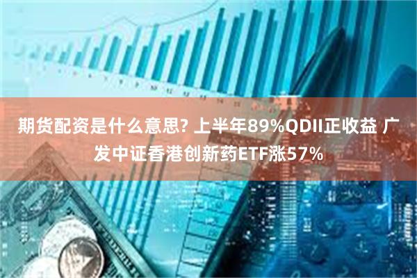 期货配资是什么意思? 上半年89%QDII正收益 广发中证香港创新药ETF涨57%