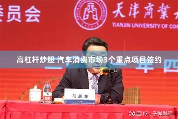 高杠杆炒股 汽车消费市场3个重点项目签约