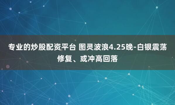 专业的炒股配资平台 图灵波浪4.25晚-白银震荡修复、或冲高回落